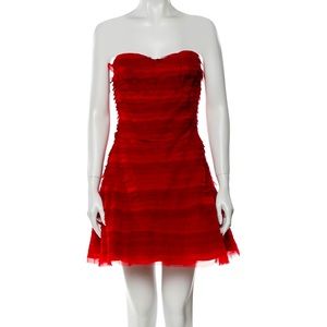 NWOT Stunning Haute Hippie Strapless Silk Dress